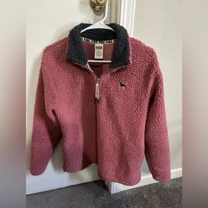 Pink Victoria secret mauve pink sherpa jacket size xs